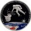 Памятная трехрублевая монета России к пятидесятилетию выхода человека в космос