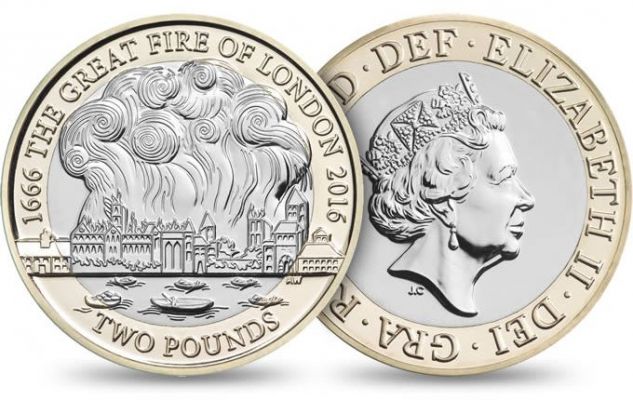 Монета Великий лондонский пожар