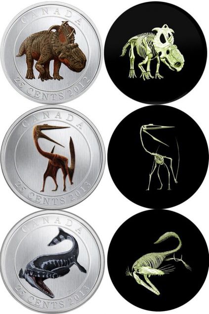Монеты из серии Доисторические создания