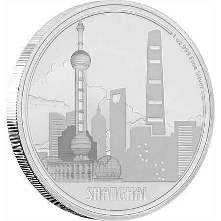 Реверс монеты Шанхай