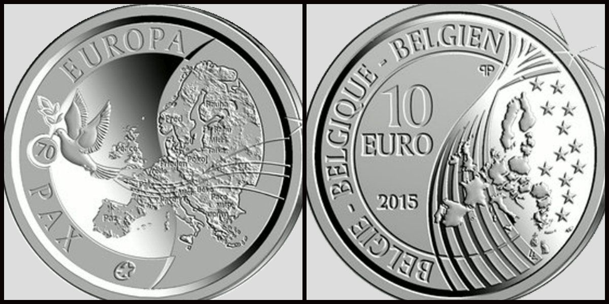 Серебряная монета Бельгии 