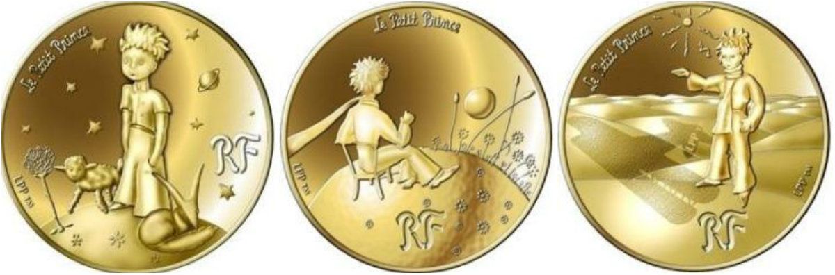 Золотые монеты "Маленький принц"