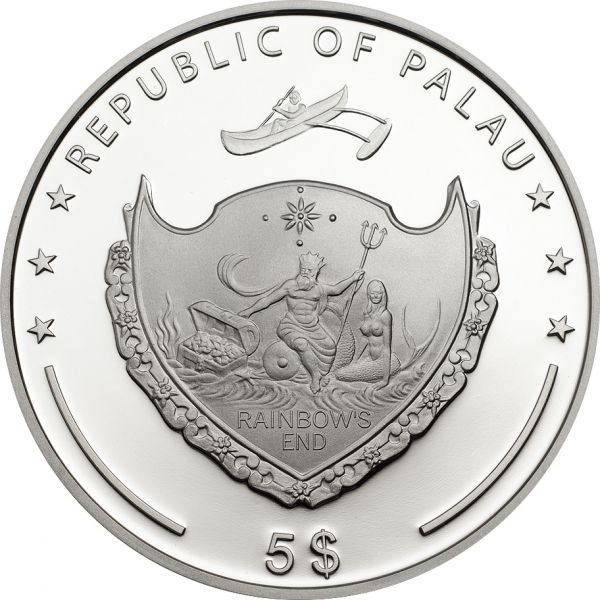 Аверс монеты с жемчужиной