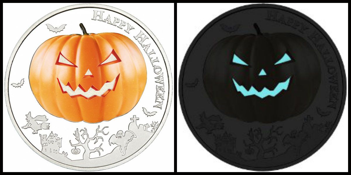 Реверс монеты Счастливого Хеллоуина