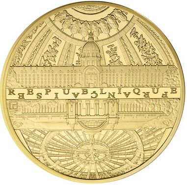 Монета "Берег Сены" из золота