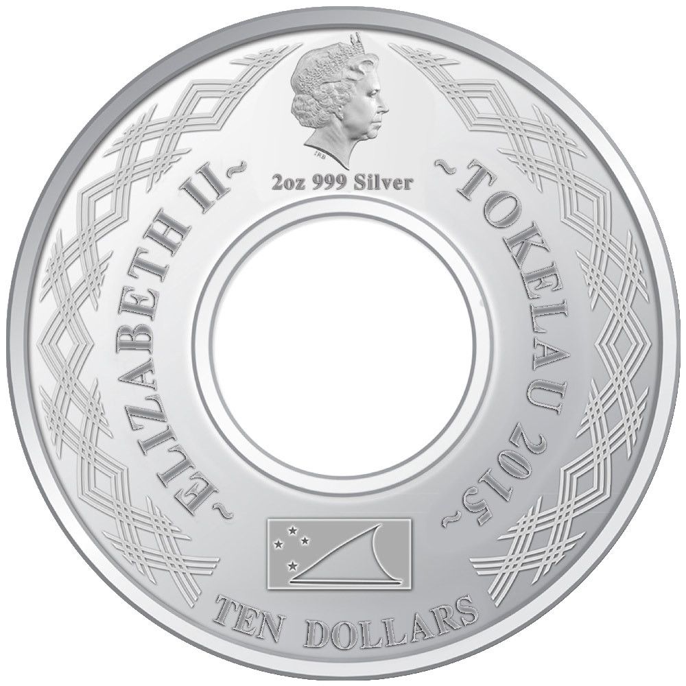 Аверс кольцеобразной монеты Тувалу
