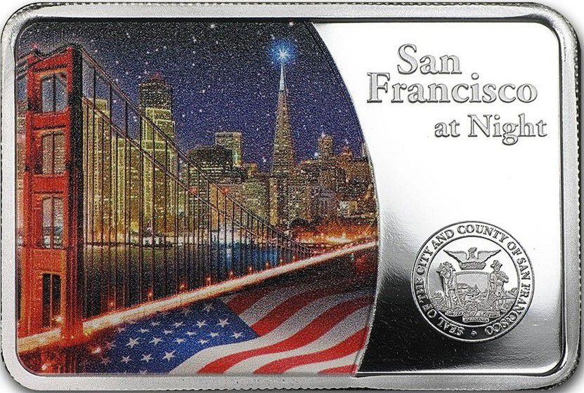 Монета "Ночной Сан-Франциско"