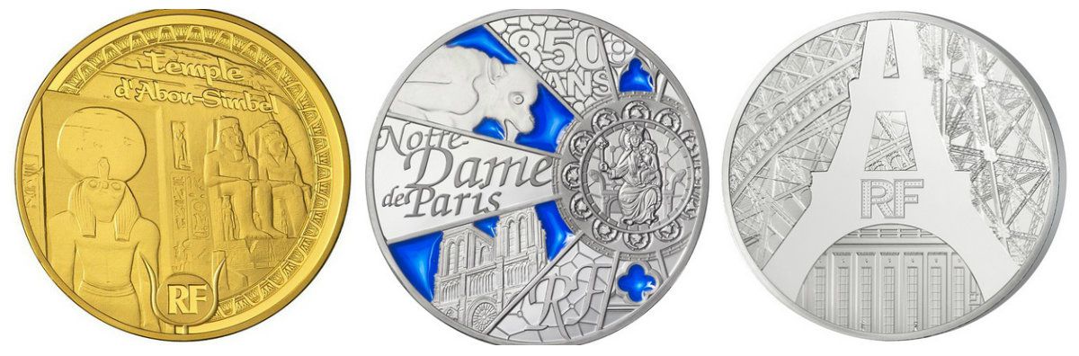 Монеты франции из серии "ЮНЕСКО"