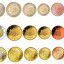 Коллекция монет Евро из 9 стран, 72 монеты UNS 3