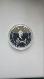 Монета Свадебная Серебро  Елизавета Вторая (Elizabeth II Niue Two Dollars)