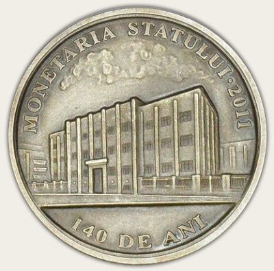 Памятная медаль к 140-летию монетного двора (аверс)