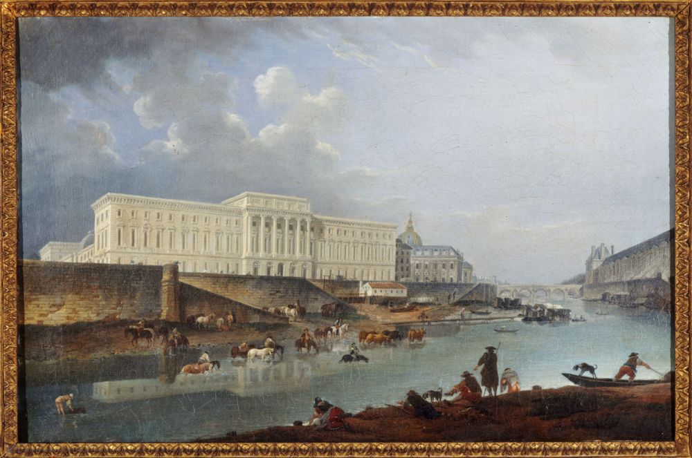 Антуан Демаши 1723 г. -1807 г. Монетный двор и Сена вид из поселка 1777 г.