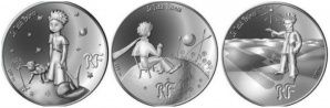 Маленький принц отчеканен на монетах из золота и серебра номиналом 5, 10, 50, 200 евро
