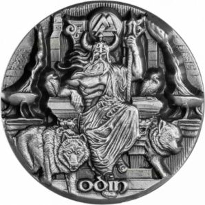 Скандинавский бог Один изображен на монетах номиналом 5, 10 долларов (+видео)