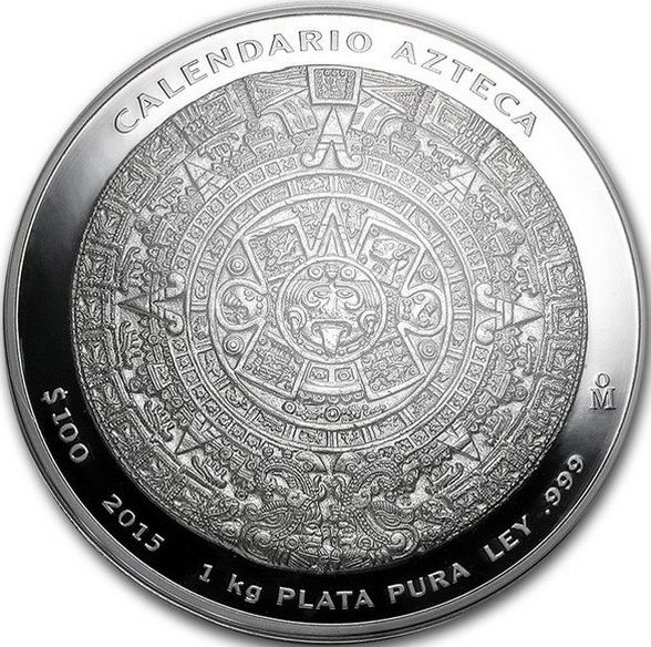 Реверс монеты календарь ацтеков