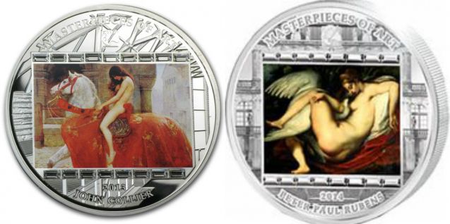 Монеты островов Кука эротического содержания