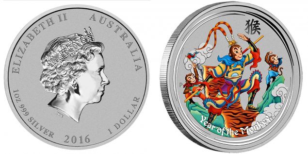Монета Австралии с Королем Обезьян