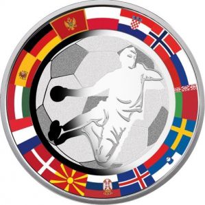 Чемпионат Европы по гандболу отмечен выпуском монеты номиналом 1 доллар