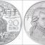 Портреты юного и взрослого Моцарта выгравированы на монетах номиналом 20 долларов