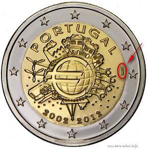 Обозначение МД Португалии на монете