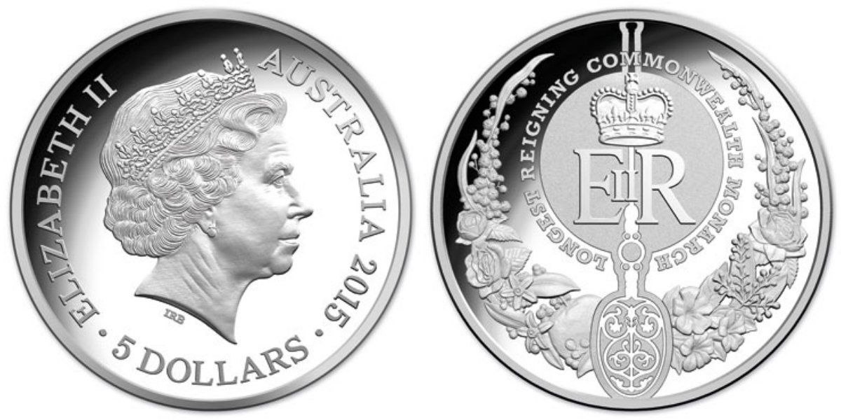 Монета Австралии о правлении Елизаветы Второй