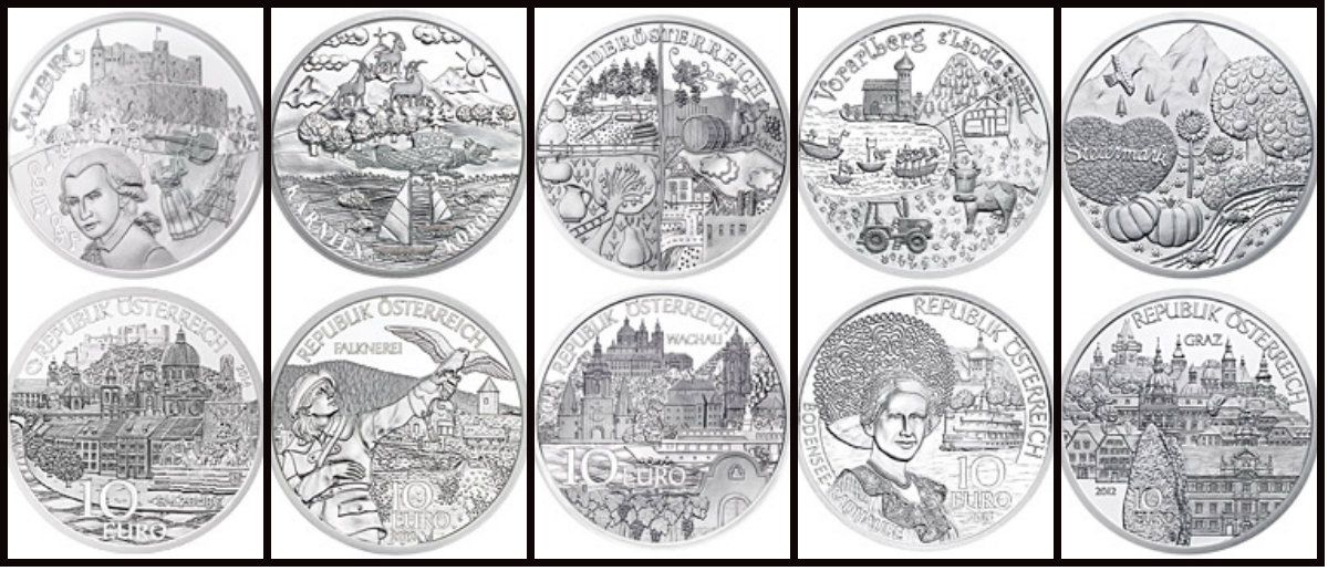 Монеты из серии "Федеральные земли Австрии"