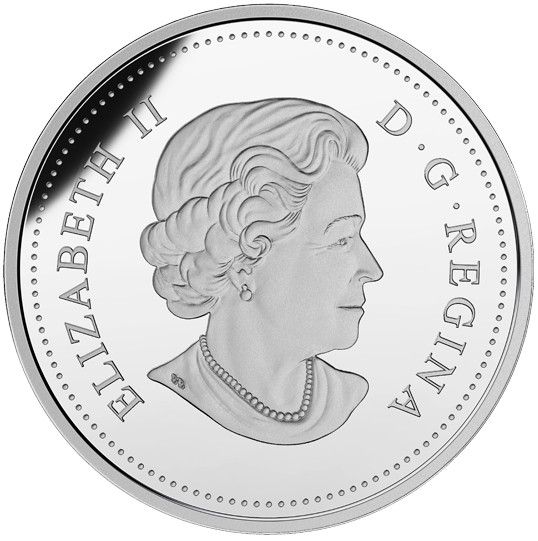 Аверс канадской монеты с молнией