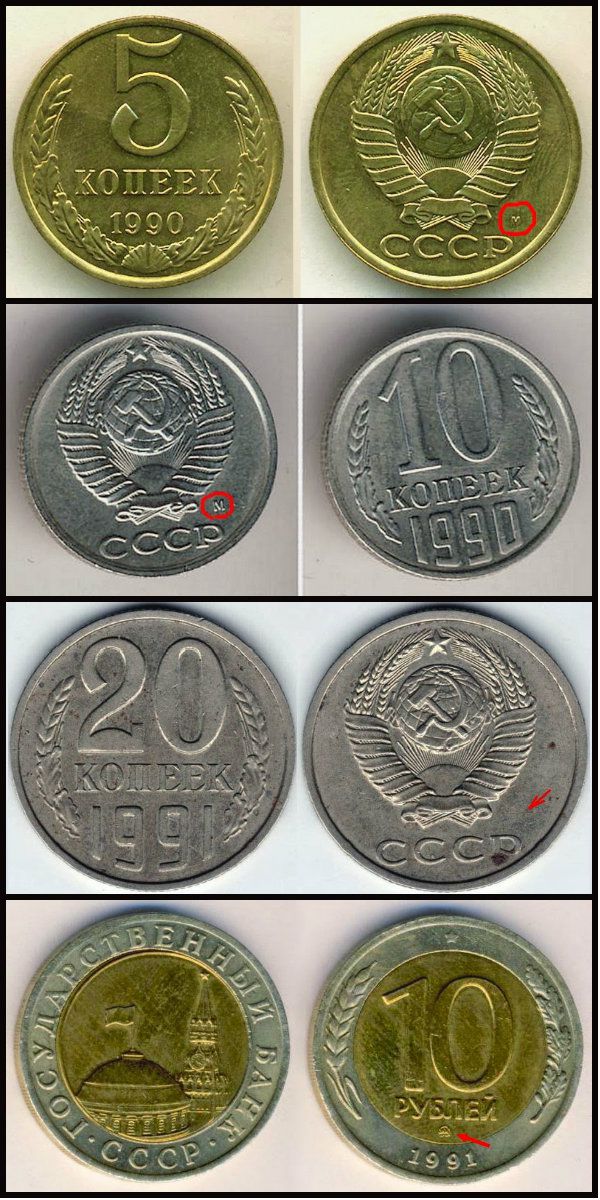 Редкие монеты 1990-х