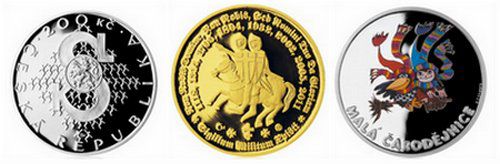 Примеры коллекционных, инвестиционных монет Чешского МД