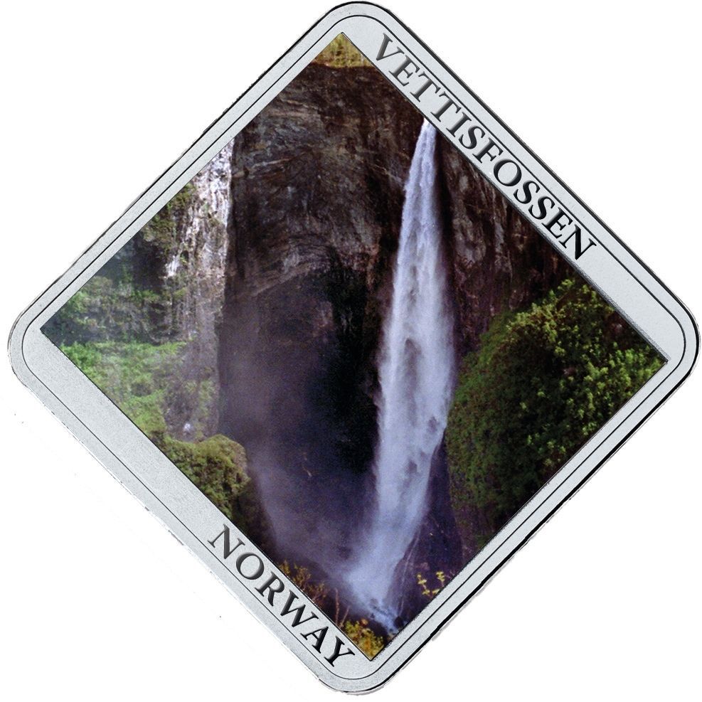 Монета "Водопад Веттисфоссен"