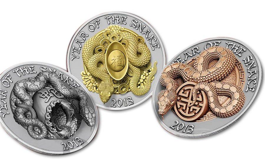 Год Змеи 3D монеты Руанды