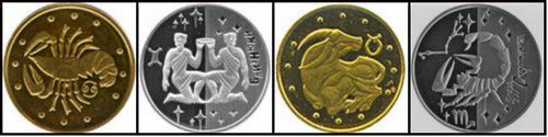 Зодиакальные монеты Украины
