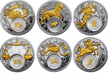 Зодиакальные монеты Белоруссии 2013