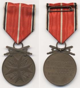 Медаль Ордена Германского Орла с мечами - бронза