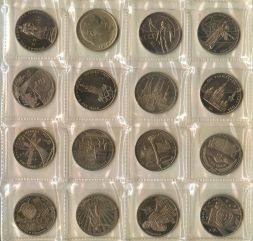 Коллекции юбилейных монет 1965-1991 гг. по 64 шт