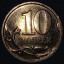 Монета 10 копеек 2008 г. СП нестандартная со "СРЕДНИМ" бортиком-уступом на аверсе и реверсе. aUNC. 3