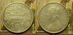 Серебряные рупии 1901-45 г Британской Индии