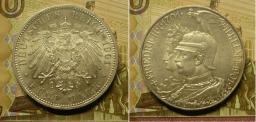продам серебряные 5 марок 1901 г Пруссии -200 лет династии